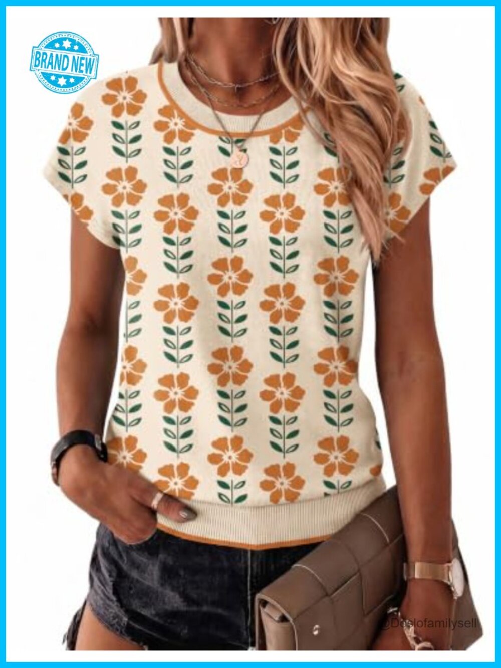 Zeagoo Womens Viscose Cap Sleeve Crewneck Sweater Business Casual Top